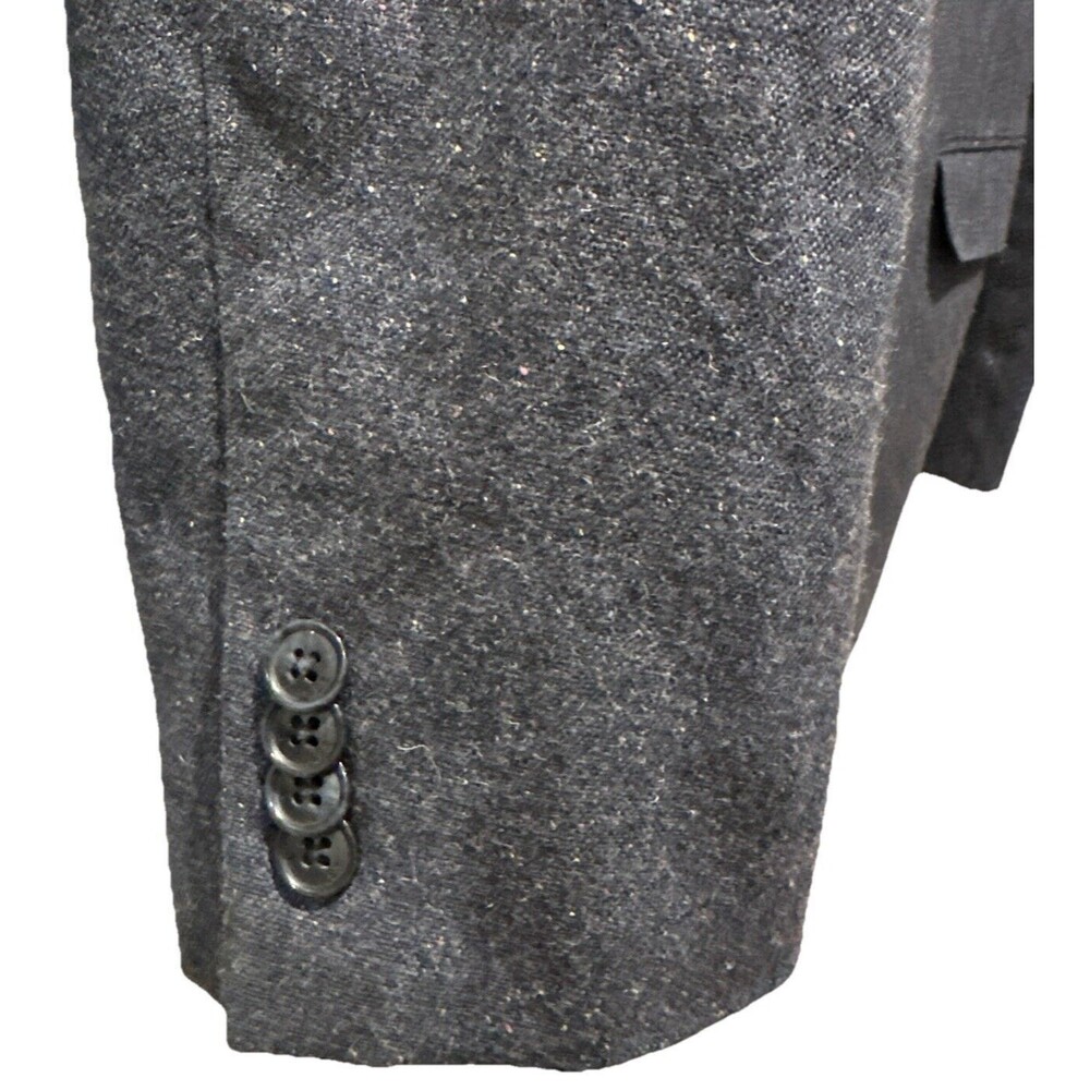Tommy Hilfiger Menβs 40L Wool Blend Blue Speckled Knit Blazer Sport Coat Long - Picture 5 of 11